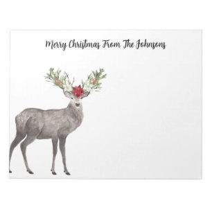 Weihnachtsmann-Hirsch Notizblock