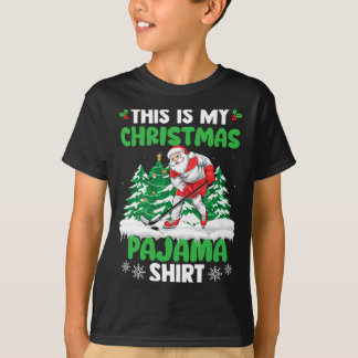 Weihnachtsmann Hockeyspieler Xmas Sport Dies Ist W T-Shirt