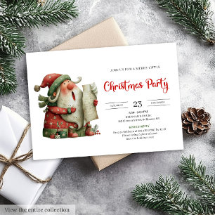 Weihnachtsmann Humor Trendige Wasserfarben-Party-E Einladung
