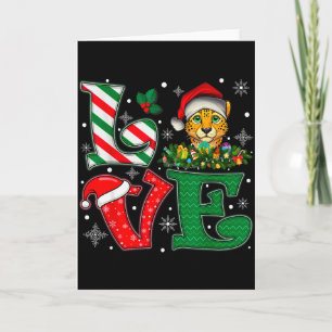 Weihnachtsmann Hut Liebe Gepard Tier Xmas Männer F Karte