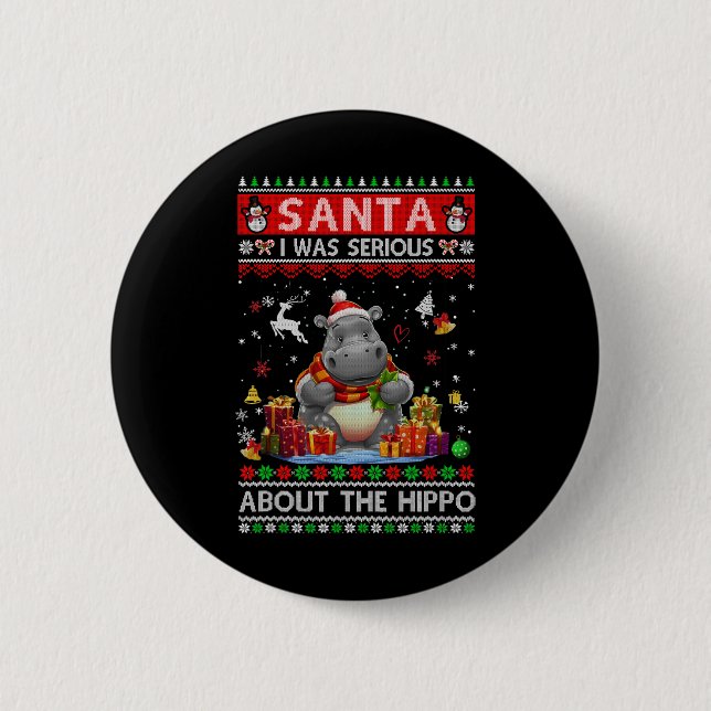 Weihnachtsmann ich war ernst gemeint mit dem Nilpf Button (Vorderseite)