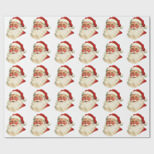 Weihnachtsmann-Illustration Geschenkpapier