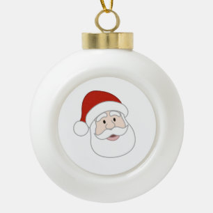 Weihnachtsmann-Illustration Keramik Kugel-Ornament