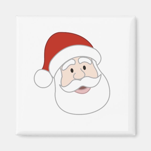 Weihnachtsmann-Illustration Magnet (Vorne)