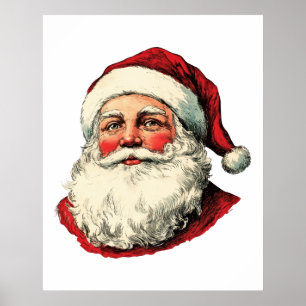 Weihnachtsmann-Illustration Poster