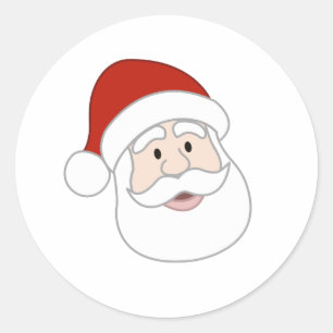 Weihnachtsmann-Illustration Runder Aufkleber