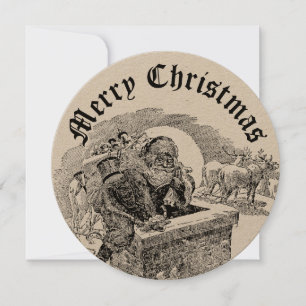 Weihnachtsmann im alten Stil Feiertagskarte