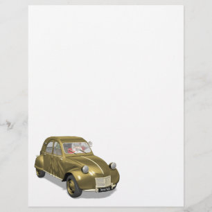 Weihnachtsmann im Citroen 2CV