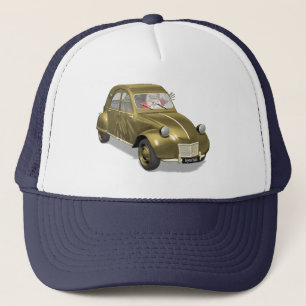 Weihnachtsmann im Citroen 2CV Truckerkappe