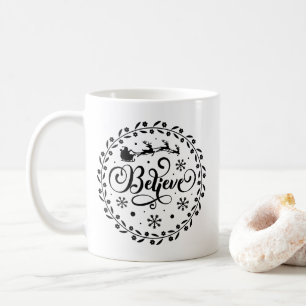 Weihnachtsmann im Flying Sleigh Weihnachten Kaffeetasse