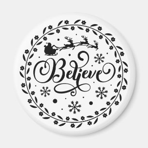 Weihnachtsmann im Flying Sleigh Weihnachten Magnet