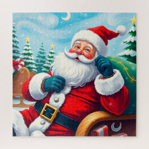 🎅 Weihnachtsmann im gemütlichen Schlitten Weihnac