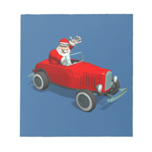 Weihnachtsmann im Hot Rod Notizblock