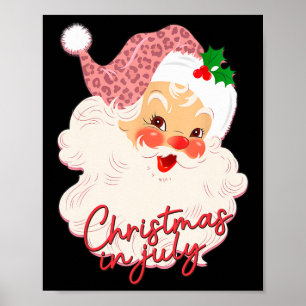Weihnachtsmann im Juli Pinker Sommer Vintage Poster