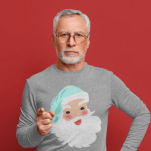 Weihnachtsmann im Mint Grüner Hut Weihnachten T-Shirt