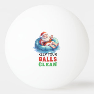 Weihnachtsmann im Pool Weihnachten im Juli Tischtennisball