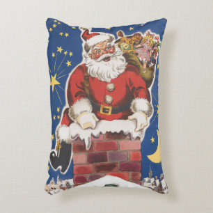 Weihnachtsmann im Retro-Stil, Die Nacht vor Weihna Dekokissen