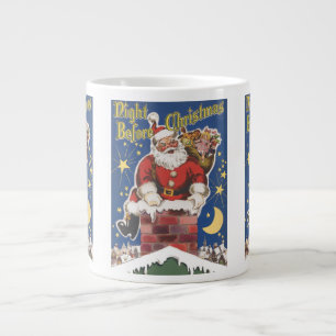 Weihnachtsmann im Retro-Stil, Die Nacht vor Weihna Jumbo-Tasse