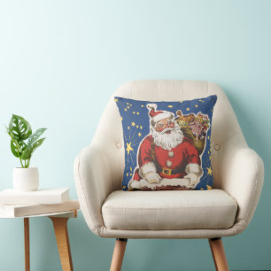 Weihnachtsmann im Retro-Stil, Die Nacht vor Weihna Kissen