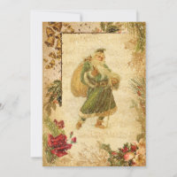 Weihnachtsmann im Schnee mit Rosen & Musik