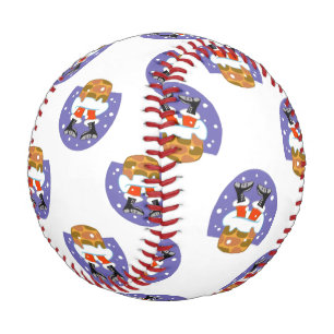 Weihnachtsmann im Schornstein, Schnee, Weihnachten Baseball