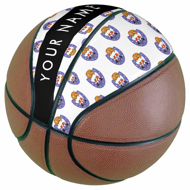 Weihnachtsmann im Schornstein, Schnee, Weihnachten Basketball (angewinkelt)