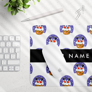 Weihnachtsmann im Schornstein, Schnee, Weihnachten Mousepad