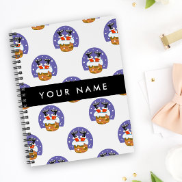 Weihnachtsmann im Schornstein, Schnee, Weihnachten Notizbuch