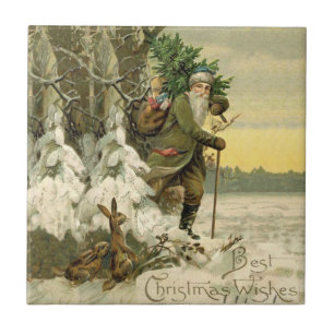 Weihnachtsmann im viktorianischen Stil Fliese
