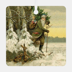 Weihnachtsmann im viktorianischen Stil Ornament Aus Metall