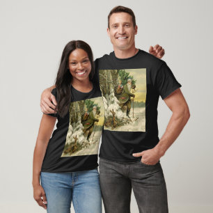 Weihnachtsmann im viktorianischen Weihnachtsbaum-S T-Shirt