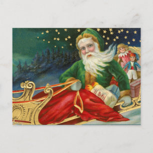 Weihnachtsmann im Vintage-Retro-Stil Postkarte