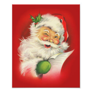 Weihnachtsmann im Vintage-Stil Fotodruck