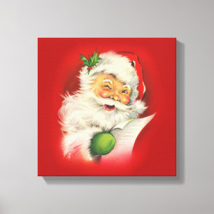 Weihnachtsmann im Vintage-Stil Leinwanddruck