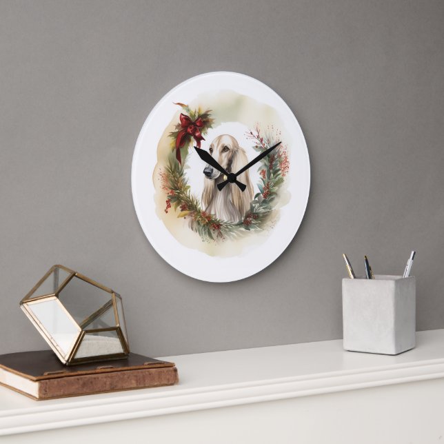 Weihnachtsmann in Afghanistan Große Wanduhr (Büro)