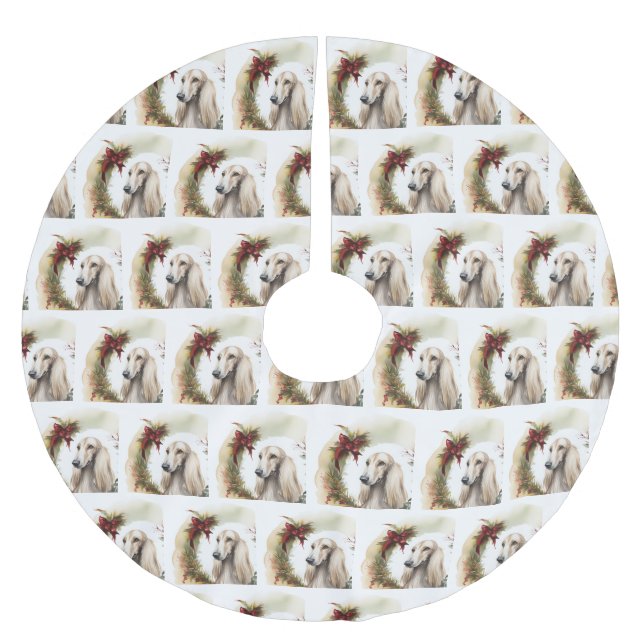 Weihnachtsmann in Afghanistan Polyester Weihnachtsbaumdecke (Vorderseite)