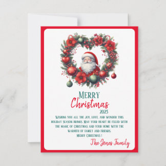 Weihnachtsmann in Aquarell - Feiertagskarte