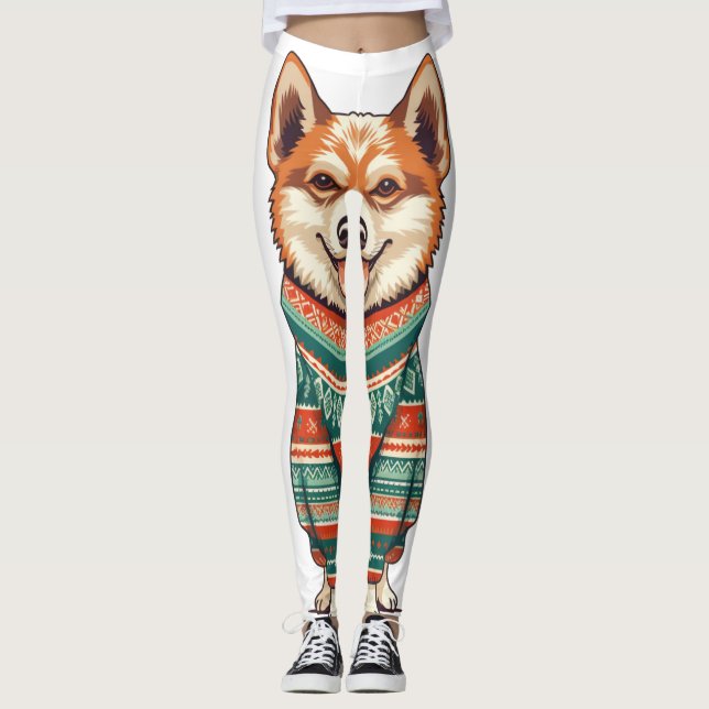 Weihnachtsmann in Cosy Sweater Leggings (Vorderseite)