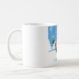 Weihnachtsmann in einer verschneiten Winterlandsch Kaffeetasse