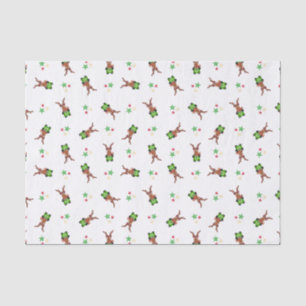 Weihnachtsmann in Grün und Rot Seidenpapier