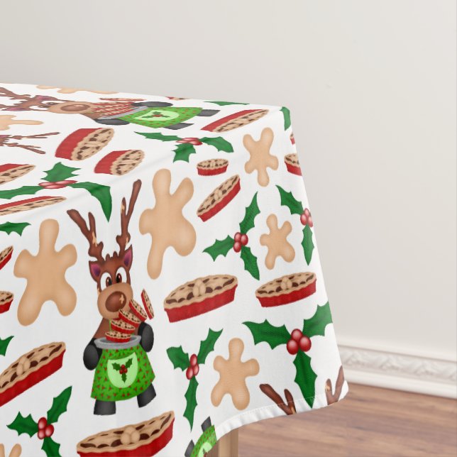 Weihnachtsmann in Grün und Rot Tischdecke (Beispiel)