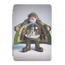 Weihnachtsmann in grüner Coat, Weihnachten, Schrif