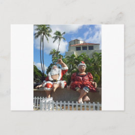 Weihnachtsmann in Hawaii Feiertagspostkarte