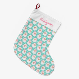 Weihnachtsmann in Pink Hat Weihnachten Großer Weihnachtsstrumpf