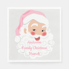 Weihnachtsmann in Pink Hat Weihnachten Serviette