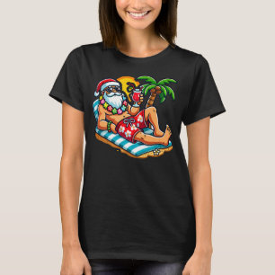 Weihnachtsmann in Swim Trunker Weihnachten im Juli T-Shirt
