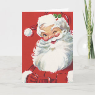 Weihnachtsmann, Jolly und Winking Feiertagskarte