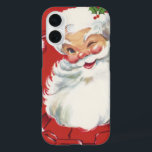 Weihnachtsmann, Jolly und Winking iPhone 16 Hülle<br><div class="desc">Vintage Illustration Weihnachtsfeierdesign mit einem glücklichen,  fröhlichen Weihnachtsmann,  der einen Hut trägt und zwinkert,  als ob er ein Geheimnis hätte. Ho,  ho,  ho,  frohe Weihnachten!</div>