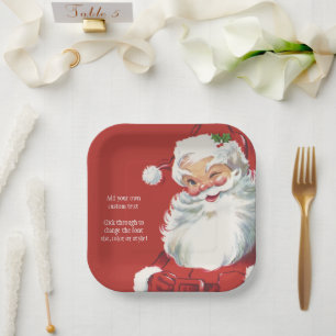 Weihnachtsmann, Jolly und Winking Pappteller