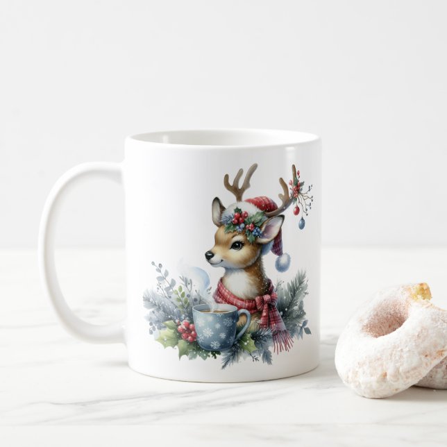 Weihnachtsmann Kaffeetasse (Mit Donut)